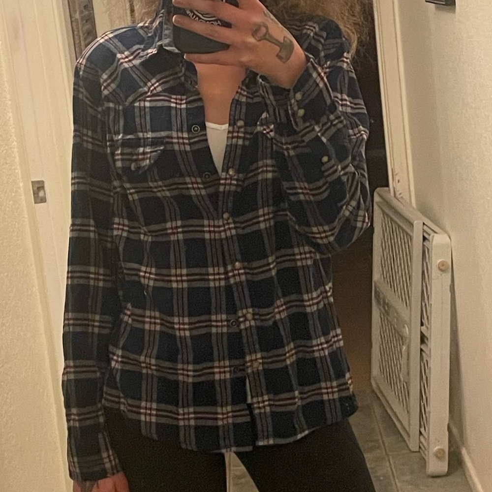 dark blue flannel